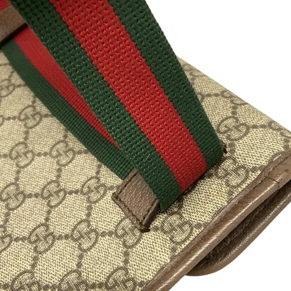 Auth GUCCI Neo Vintage GG Supreme Belt Bag 493930 Beige Brown Multi PVC Leather - Picture 11 of 16